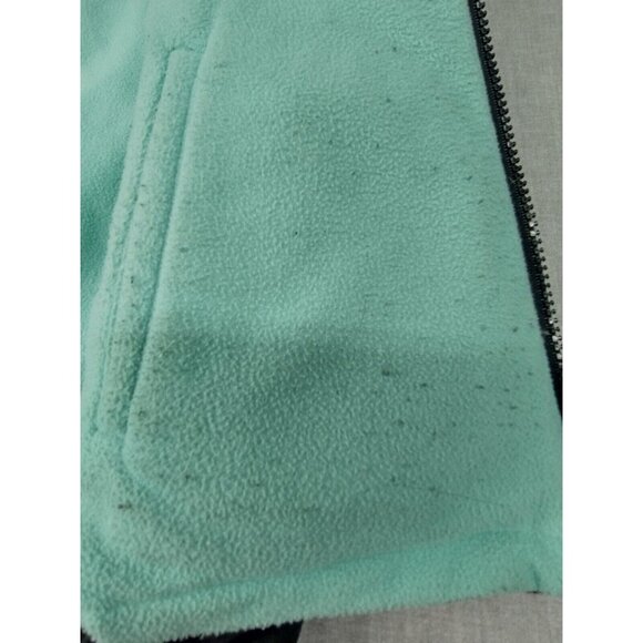 Women's Reversible Puffer Vest Black and Teal Zip-Up Sleeveless Jacket USED - Picture 6 of 9
